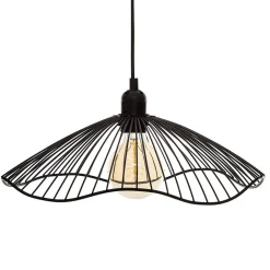 Suspension filaire Galt noire - métal D34 cm - Atmosphera