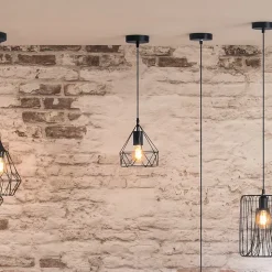 Suspension filaire Ida noire - métal D19 cm - Atmosphera