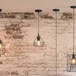 Suspension filaire Ida noire - métal D19 cm - Atmosphera