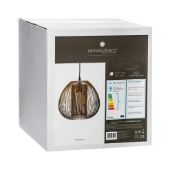 Suspension filaire Noda cuivre - métal D28 cm - Atmosphera