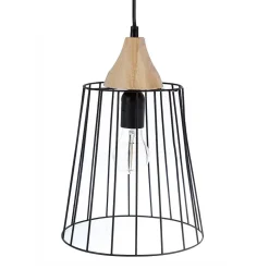 Suspension filaire Nut noire - métal D23 cm - Atmosphera