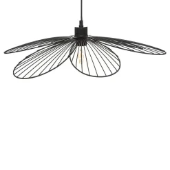 Suspension Fleur - métal - noir - D57 cm - Atmosphera