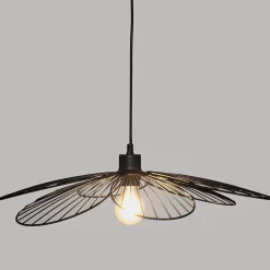 Suspension Fleur - métal - noir - D57 cm - Atmosphera