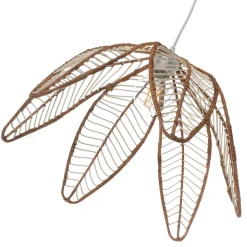 Suspension Flower en rotin IP20 Ø49 x H.85 cm coloris marron Lussiol