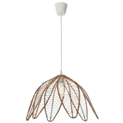 Suspension Flower en rotin IP20 Ø49 x H.85 cm coloris marron Lussiol