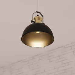 Suspension Flower noire - métal D31 cm - Atmosphera