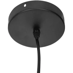 Suspension Flower noire - métal D31 cm - Atmosphera