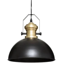 Suspension Flower noire - métal D31 cm - Atmosphera