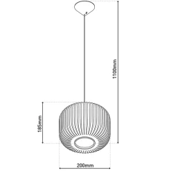 Suspension 'GENEVA' E27 D:20 cm