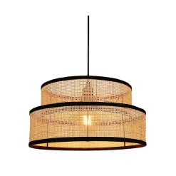 Suspension gigogne ronde cannage Yuca Ostaria