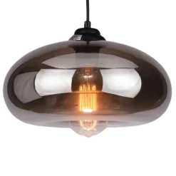 Suspension goutte d'eau verre fumé noire - Ellipse