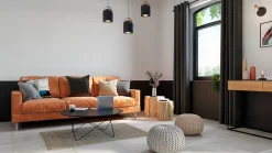 Suspension Hayott noir E27 15W IP20 Ø25 x H. 120 cm