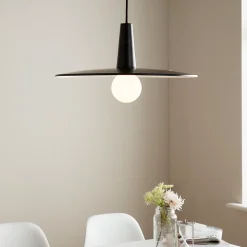 Suspension Hibonit E27 IP20 noir 45cm