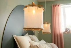 Suspension Hikari E27 40W IP20 ⌀38xH.125cm bambou coloris naturel Corep