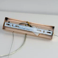 Suspension horizontale dorée à sphères en verre blanc - Ambrosia