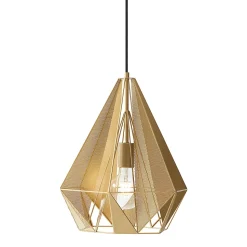 Suspension industrielle dorée avec grille - Carcass