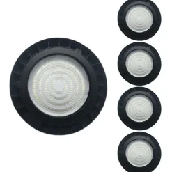 Suspension Industrielle LED - SILUMEN - HighBay UFO 100W - IP65 - Blanc Froid 6000K - Pack de 5