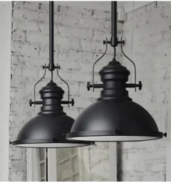 Suspension Industrielle Noire - Neris