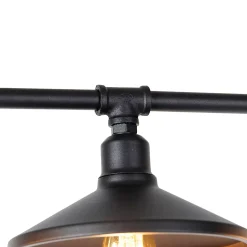 Suspension industrielle noire - 4 Laser