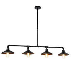 Suspension industrielle noire - 4 Laser