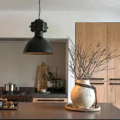 Suspension industrielle petite noire mate - Sicko