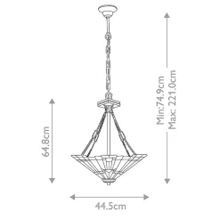 Suspension Inglenook 3 lumières