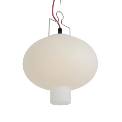 Suspension intelligente d'extérieur blanche 35 cm avec prise rouge, incluant Wifi A60 - Pion