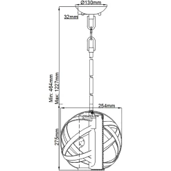 Suspension intérieure Carson 1 lumière