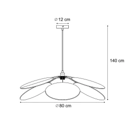 Suspension Japandi Crème avec Abat-jour en Lin - Aisha