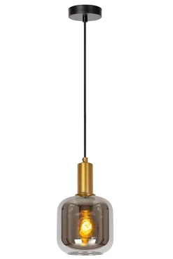 Suspension JOANET en verre avec 1xE27 - Fumé - Lucide