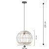 Suspension Kaede en rotin naturel, diamètre 39 cm