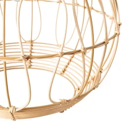 Suspension Kaede en rotin naturel, diamètre 39 cm