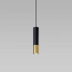 Suspension Lampe Noire Or pour Ampoule GU10 - SILUMEN - LED - Intérieur