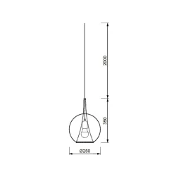 Suspension, Lampe suspendue Elsa Mantra, MANTRA