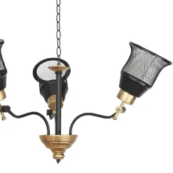 Suspension Langport 70 x 69 x 69 cm 3 x E27 noir doré lux.pro