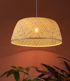 Suspension Lawa en rotin E27/60W IP20 Ø62 cm x H 27 cm Seynave