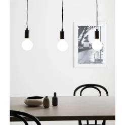 Suspension Led noire en ligne 3 sources lumineuses Sky - Markslöjd