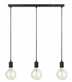 Suspension Led noire en ligne 3 sources lumineuses Sky - Markslöjd