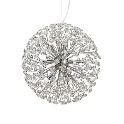 Suspension Led style baroque métal chromé et cristal 50 cm - Markslöjd - Bolid