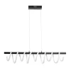 Suspension LED BELLEZA moderne métal et plastique noir et blanc LEDs fixes long 100cm salon salle à manger cuisine