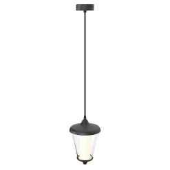 Suspension LED intégrée E27 Haro 1000lm 11W IP44 GoodHome gris anthracite