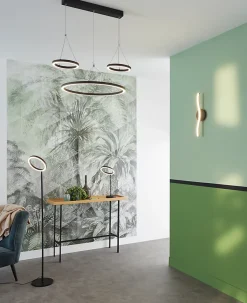 Suspension LED intégrée variable Taphao 2350lm 40W IP20 GoodHome argent