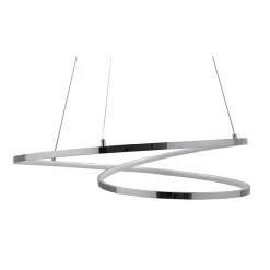 Suspension LED intégrée variable Pegmati 2400lm 3 9W IP20 GoodHome argent