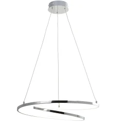 Suspension LED intégrée variable Pegmati 2400lm 3 9W IP20 GoodHome argent