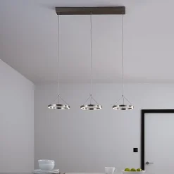 Suspension LED intégrée variable Taphao argent 2300lm 36W IP20 GoodHome