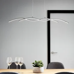 Suspension LED intégréevariable LED intégrée Alani 1850lm 24W IP20 GoodHome argent