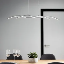 Suspension LED intégréevariable LED intégrée Alani 1850lm 24W IP20 GoodHome argent