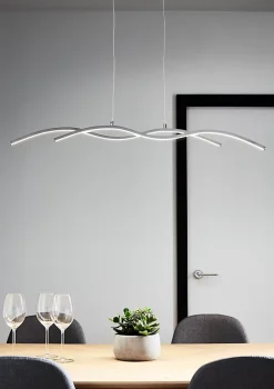 Suspension LED intégréevariable LED intégrée Alani 1850lm 24W IP20 GoodHome argent