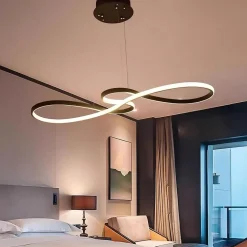 Suspension LED NASSAU en métal noir