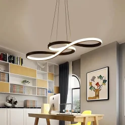 Suspension LED NASSAU en métal noir